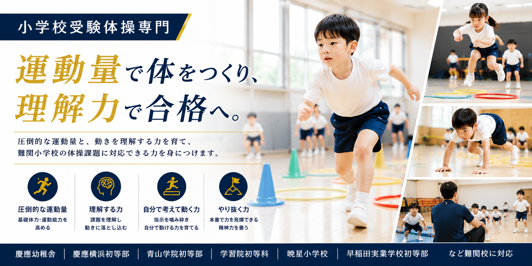 渋谷区の小学校受験体操教室 GRIT SPORTS 原宿教室 恵比寿教室